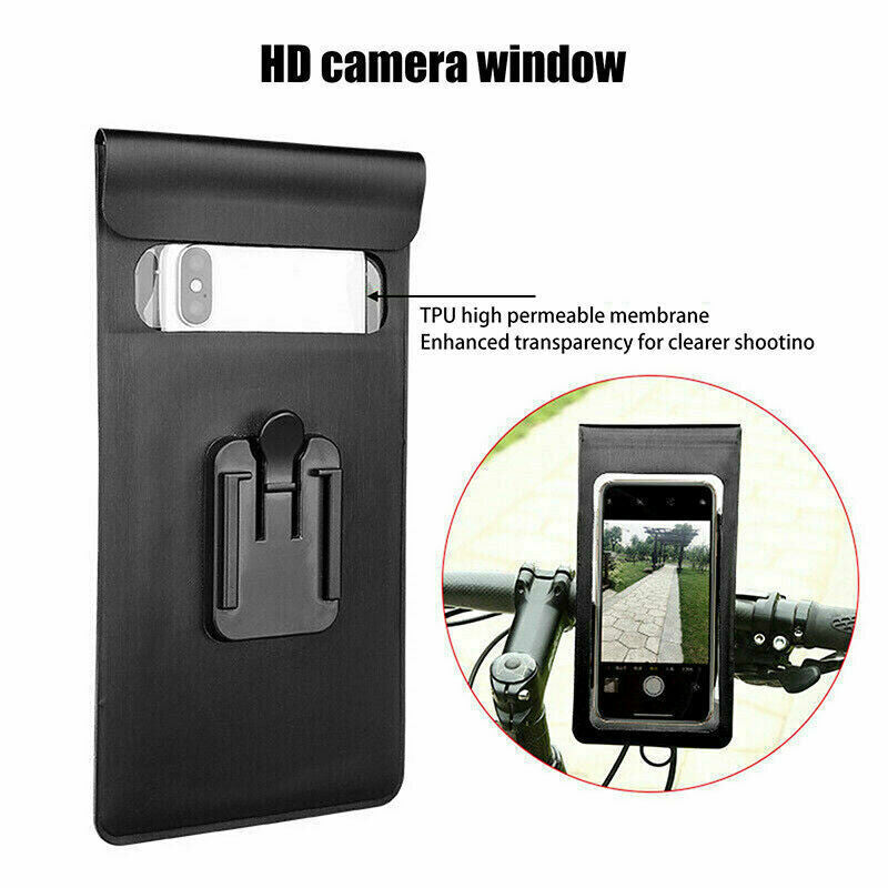 Bicycle Motor Bike 360 Waterproof Phone Case Mount Holder For All Mobile Phones