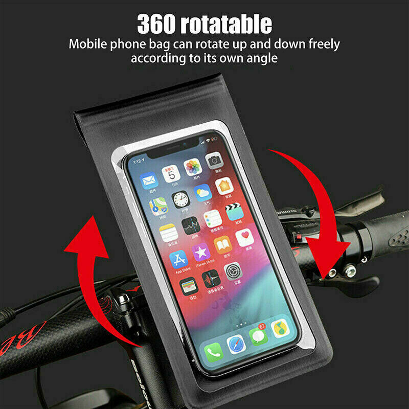 Bicycle Motor Bike 360 Waterproof Phone Case Mount Holder For All Mobile Phones