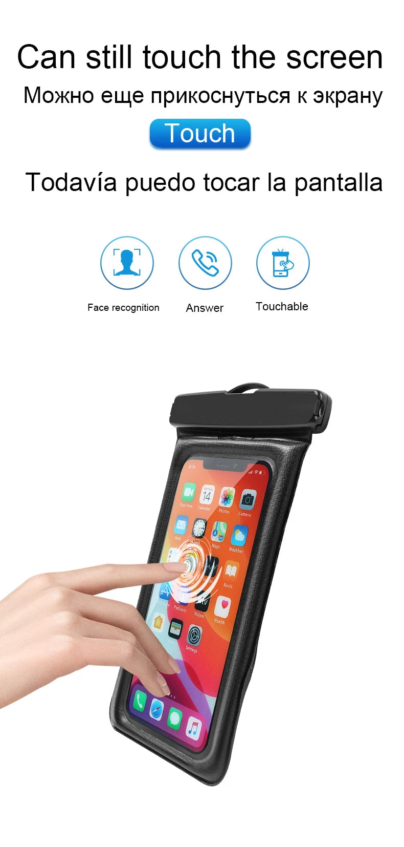 Waterproof Phone Case Swimming Bags Water proof Bag Mobile Phone Pouch PV Cover for iPhone 16 15 14 Pro Max Huawei Xiaomi Redmi
