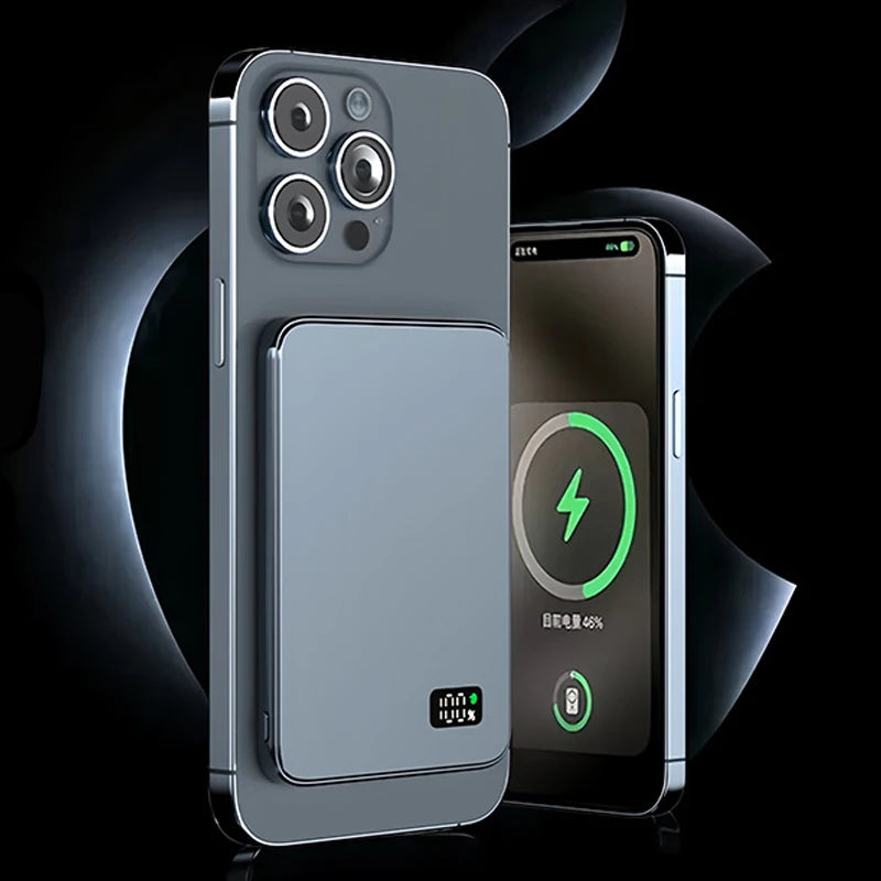 10000mAh Ultra Thin Power Bank for MagSafe,Magnetic Wireless Fast Charging MacSafe Portable Battery For iPhone Xiaomi Samsung