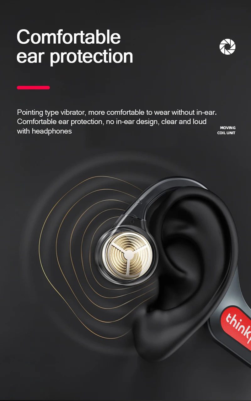 Lenovo X3 Pro Bone Conduction Earphone TWS Fone Bluetooth Wireless Headphone Driving Cycling Earbuds Sports Running Headset