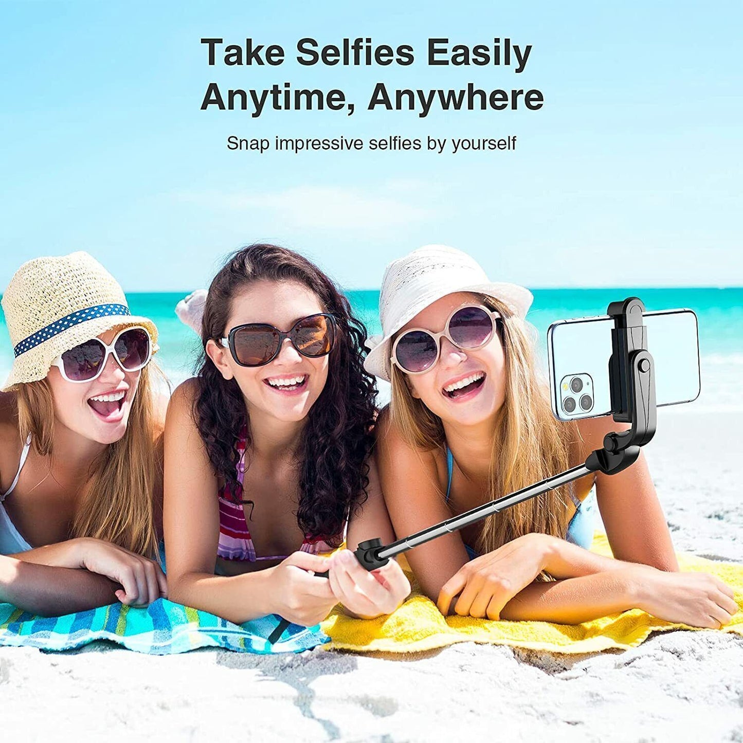 Bluetooth Selfie Tripod Telescopic Stick Remote Monopod Extendable Phone Holder