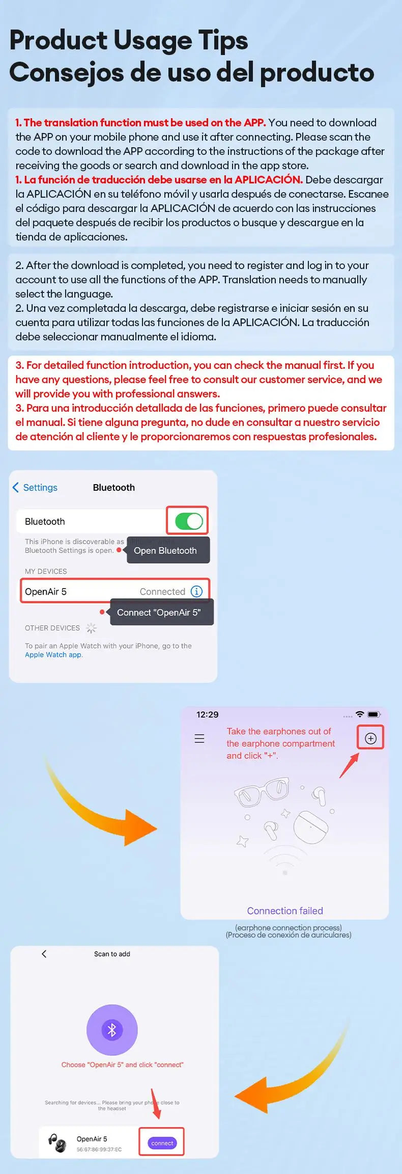Choice HYUNDAI Openair5 AI Bluetooth Translation Earphones Hanging Ear Type AI Intelligent 100+ languages Meeting Earphone Gift