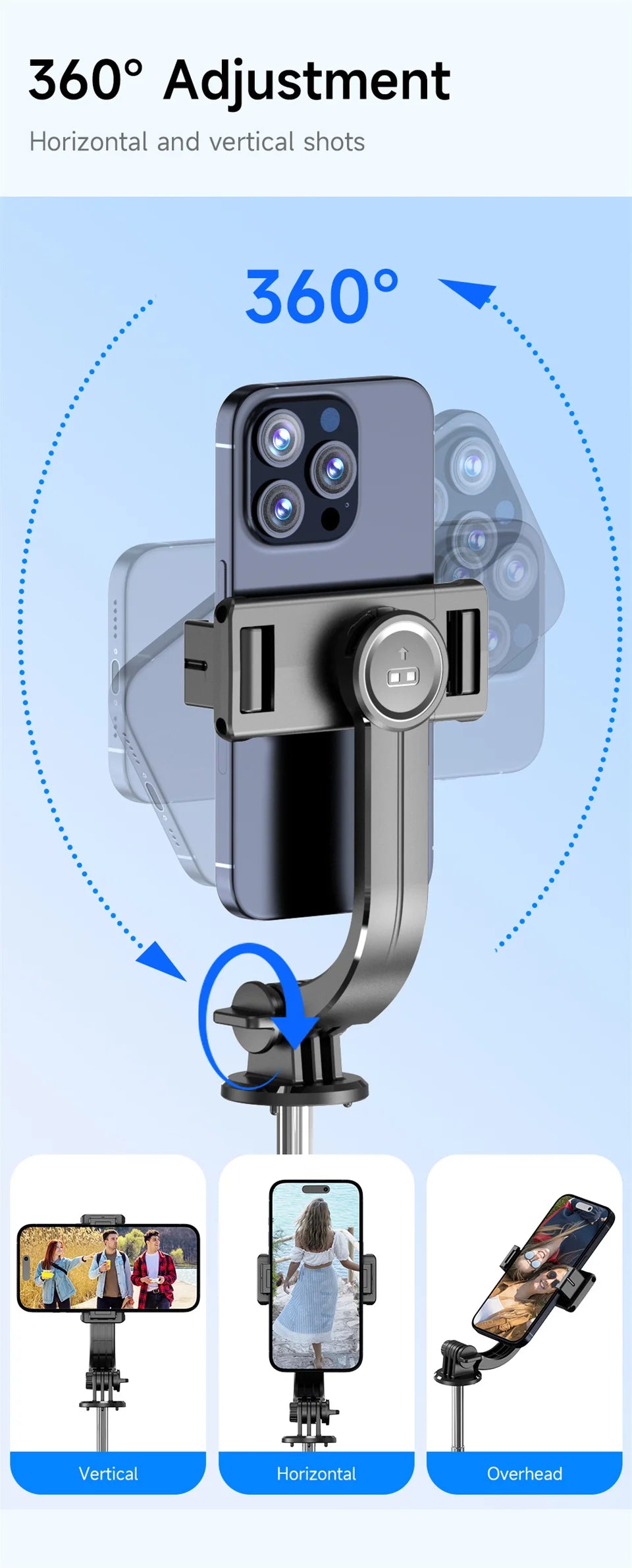 2025 NEW Monopod Remote Shutter Fill Light for iPhone Samsung Xiaomi Phone Holder Mini Tripod Wireless Bluetooth Selfie Stick