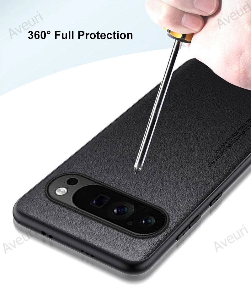 Luxury PU Leather Case For Google Pixel 9 Pro XL Back Cover Silicone Protection Phone Case For Google Pixel 9A 9Pro Pixel9 A 5G