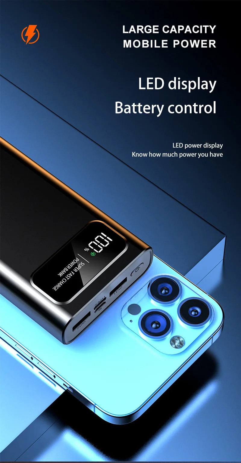 Xiaomi 120W 200000mAh Power Bank Super Fast Charging Battery High Capacity Digital Display PowerBank For iPhone Samsung Huawei