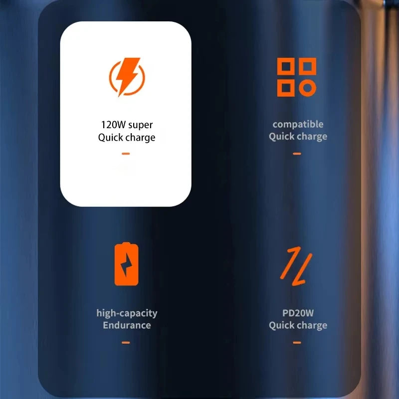 Xiaomi 120W 200000mAh Power Bank Super Fast Charging Battery High Capacity Digital Display PowerBank For iPhone Samsung Huawei