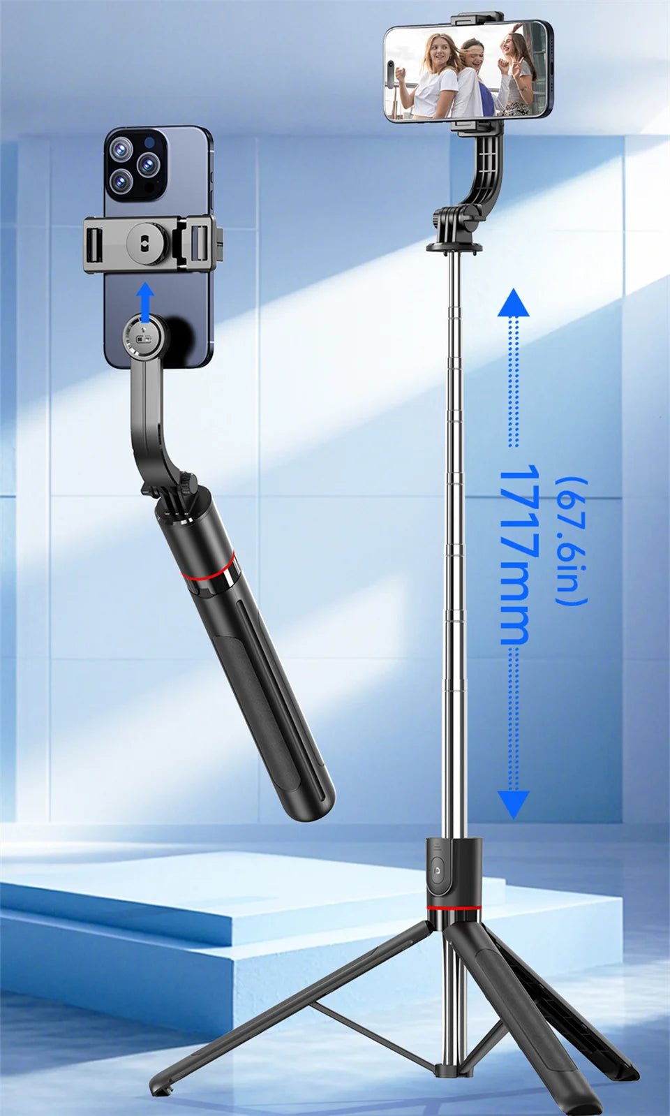 2025 NEW Monopod Remote Shutter Fill Light for iPhone Samsung Xiaomi Phone Holder Mini Tripod Wireless Bluetooth Selfie Stick