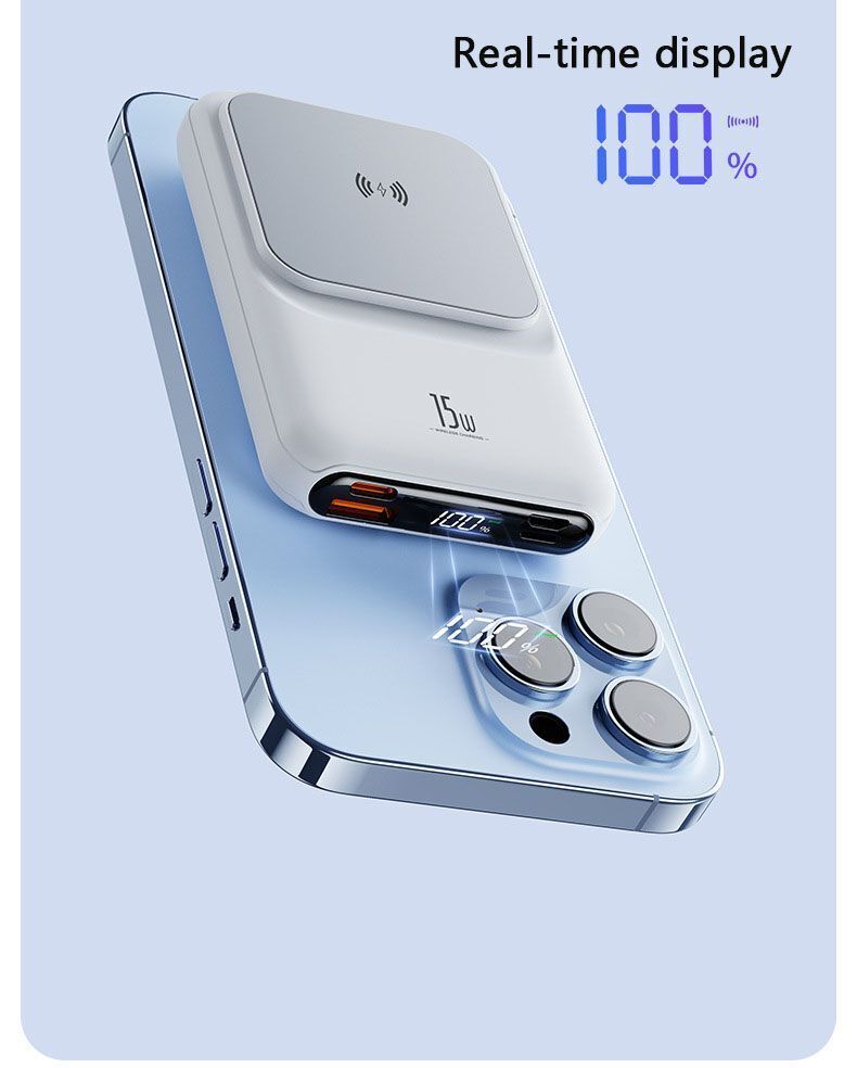 Magnetic Wireless Power Bank 12000mAh For Magsafe Battery Pack For iPhone 12 13 14